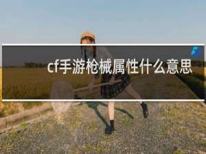 cf手游枪械属性什么意思