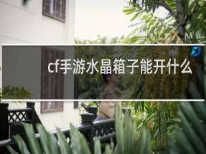 cf手游水晶箱子能开什么
