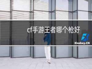 cf手游王者哪个枪好