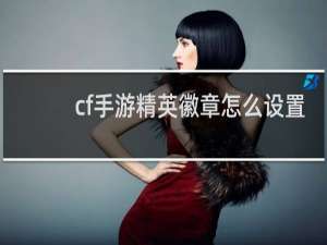 cf手游精英徽章怎么设置