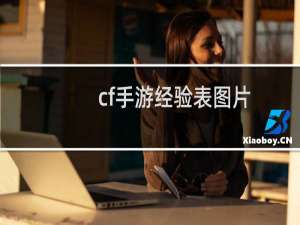 cf手游经验表图片
