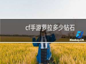 cf手游萝拉多少钻石