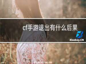 cf手游退出有什么后果