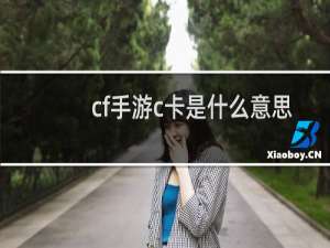 cf手游c卡是什么意思