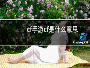 cf手游cf是什么意思