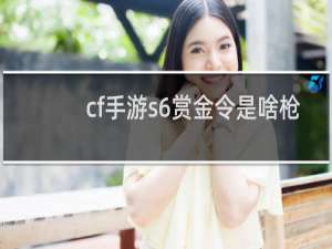 cf手游s6赏金令是啥枪