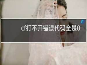 cf打不开错误代码全是0