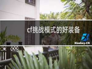 cf挑战模式的好装备