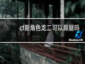 cf新角色龙二可以踢腿吗