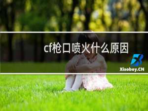 cf枪口喷火什么原因