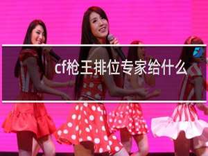cf枪王排位专家给什么