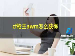 cf枪王awm怎么获得