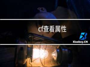 cf查看属性