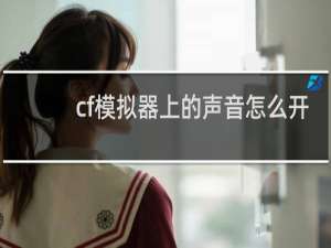 cf模拟器上的声音怎么开