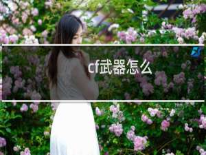 cf武器怎么