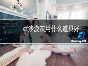 cf沙漠灰用什么道具好