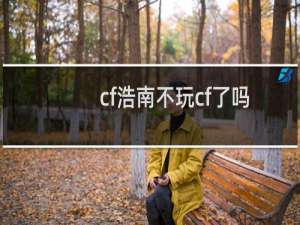 cf浩南不玩cf了吗