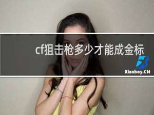 cf狙击枪多少才能成金标
