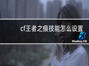 cf王者之痕技能怎么设置