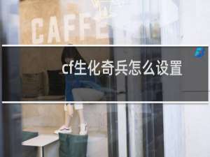 cf生化奇兵怎么设置