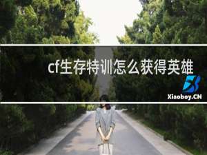cf生存特训怎么获得英雄