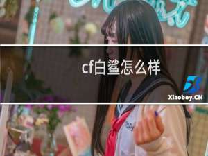 cf白鲨怎么样