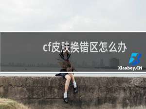 cf皮肤换错区怎么办
