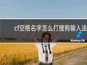 cf空格名字怎么打搜狗输入法