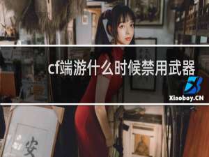 cf端游什么时候禁用武器