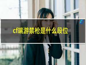 cf端游禁枪是什么段位