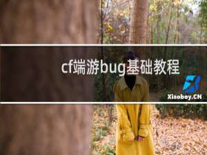 cf端游bug基础教程