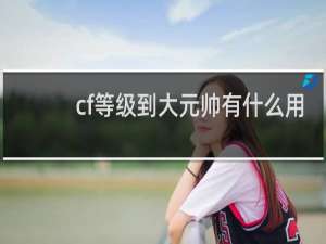cf等级到大元帅有什么用