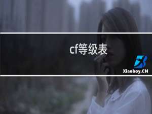 cf等级表.