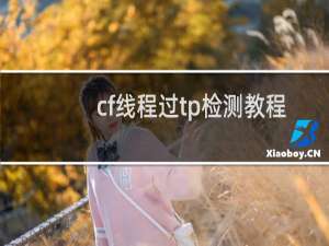 cf线程过tp检测教程