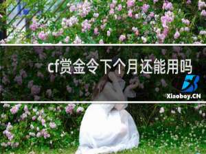 cf赏金令下个月还能用吗