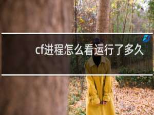 cf进程怎么看运行了多久