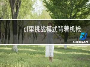 cf里挑战模式背着机枪
