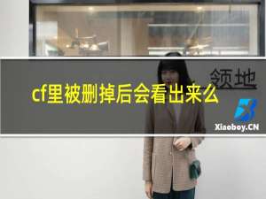 cf里被删掉后会看出来么