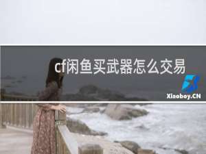 cf闲鱼买武器怎么交易