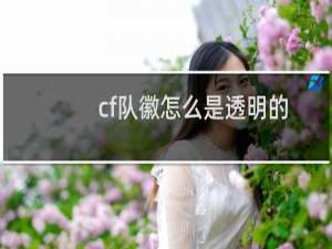 cf队徽怎么是透明的