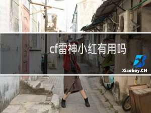 cf雷神小红有用吗