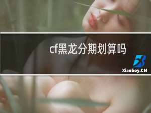 cf黑龙分期划算吗