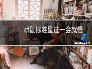 cf鼠标准星过一会就慢