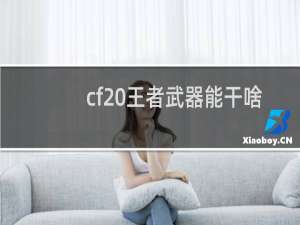cf 王者武器能干啥