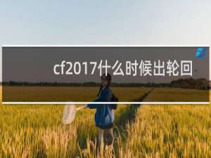cf2017什么时候出轮回