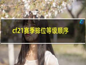 cf21赛季排位等级顺序