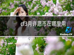 cf3月许愿币在哪里用