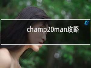 champ man攻略