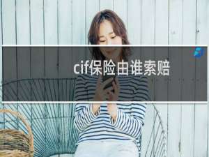 cif保险由谁索赔