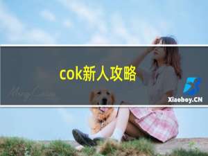 cok新人攻略